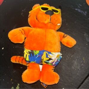 Vintage Heathcliff Plush / Stuffed Animal Orange Kitty Cat Beach Nanco 11" Vtg